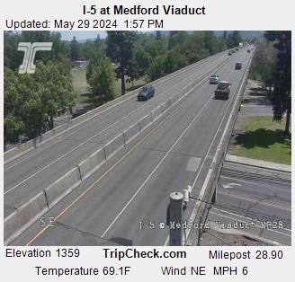 Traffic Cam I-5 at Medford Viaduct